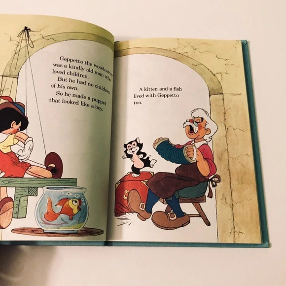 Vtg 1984  Pinocchio and the Isle of Fun Disneys Hardcover - Picture 7 of 13